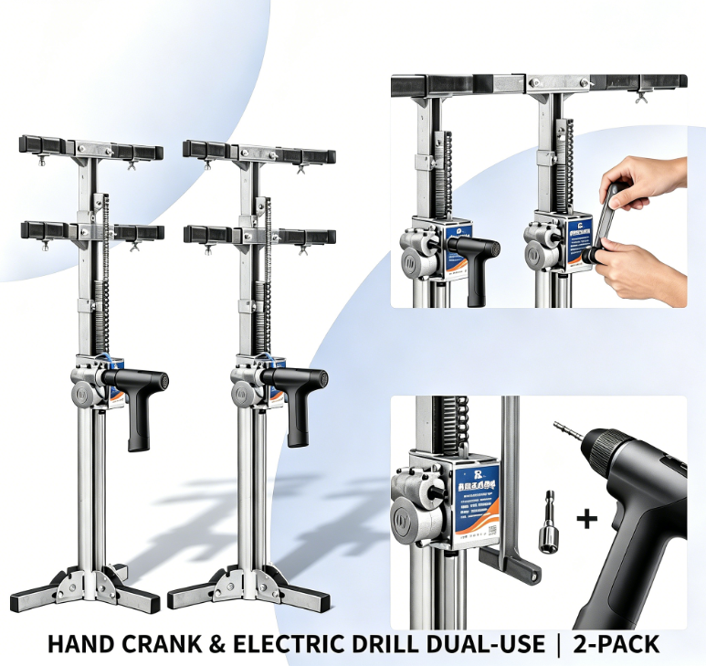 2-Pack Portable Lifting Stand (2-Piece Set, 440 lb Load Capacity) — 70.8-inch Extendable, 28°–90° Adjustable, Supports Manual Backup Operation