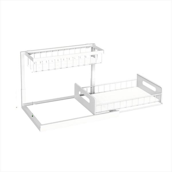 💚2 Tier Under Sink and Cabinet Organizer with Pull Out and Slide Out for Kitchen and Bathroom Storage (2-Pack)